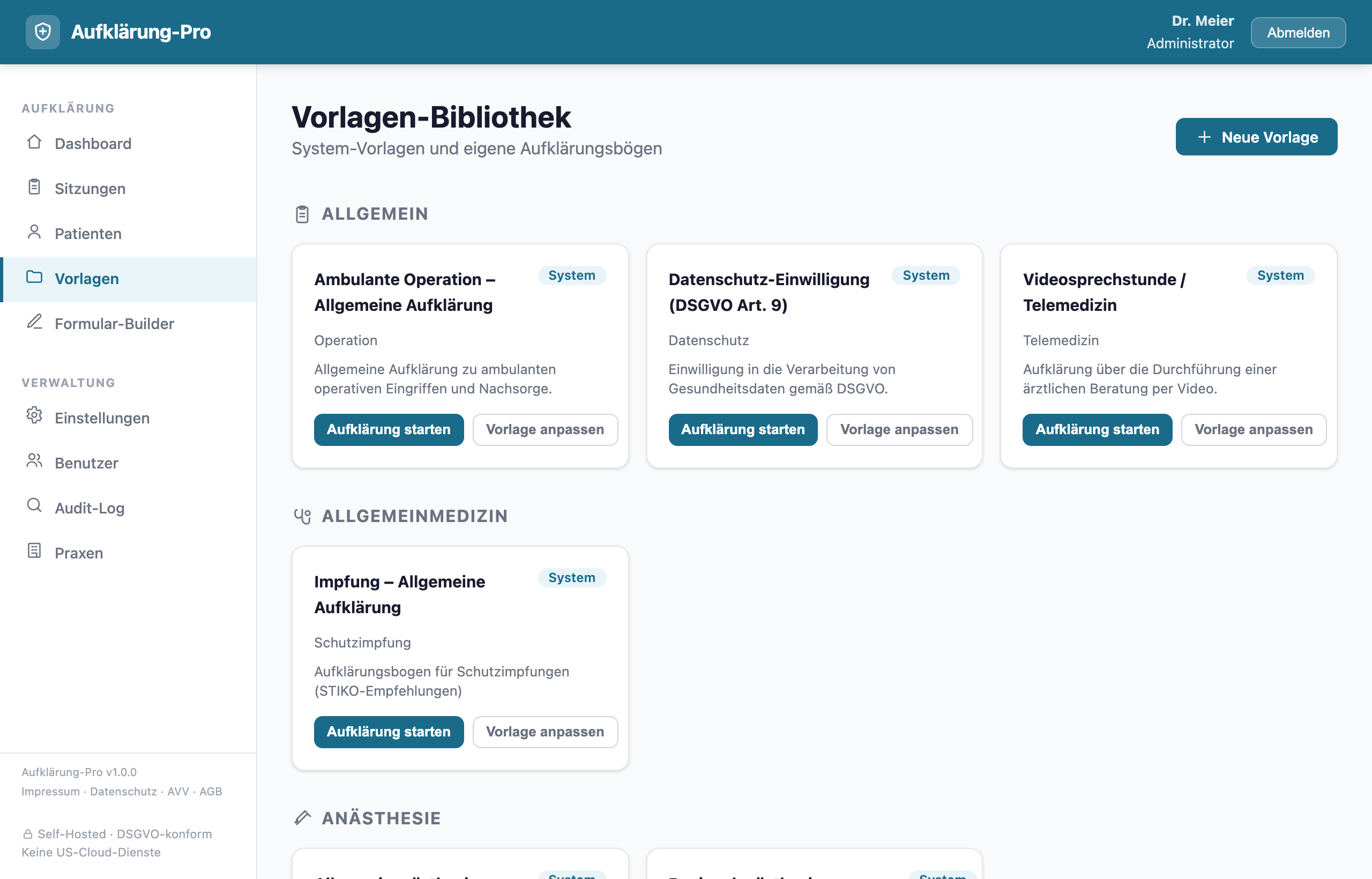 Vorlagen-Bibliothek